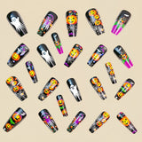 24pcs/Set Pumpkin, Ghost & Octopus Press-On Nails