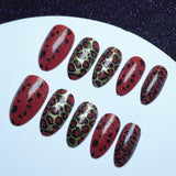 24pcs/Set Leopard Press-On Nails