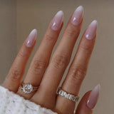 24pcs/Set Gradient Icy Pink Press-On Nails