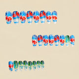 24pcs/Set Transparent Goldfish Water Ripple Press-On Nails