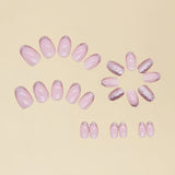 24pcs/Set Sparkling Red and Pink French Tip Press-On Nails