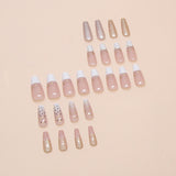 24pcs/Set Star and Moon Subtle Glitter French Press-On Nails