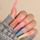 24pcs/Set Colorful Gradient Press-On Nails