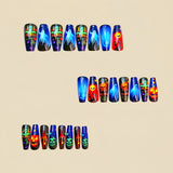 24pcs/Set Pumpkin, Ghost & Alien Elements Press-On Nails