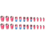 24pcs/Set Fresh Gradient Coconut Tree Press-On Nails