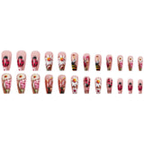 24pcs/Set Bee & Daisy Press-On Nails
