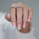24pcs/Set Gradient Icy Pink Press-On Nails