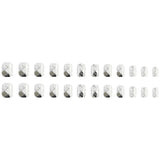 24pcs/Set Grid Short Press-On Nails