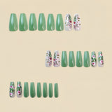 24pcs/Set Plant Flowers Press-On Nails