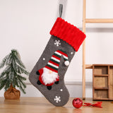 Embroidered Elderly Santa Christmas Stocking