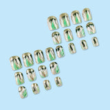 24pcs/Set Autumn Chic Emerald Forest Press-On Nails