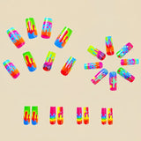 24pcs/Set Vibrant Colors Press-On Nails