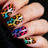 24pcs/Set Multicolor Leopard Press-On Nails