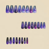 24pcs/Set Star and Moon Gradient Ombre Press-On Nails