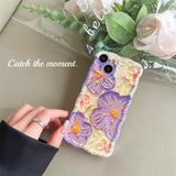 3D Oil Painting Flowers iPhone Case