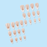 24pcs/Set 3D Textured Waves Press-On Nails