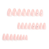 24pcs/Set White Bow Press-On Nails