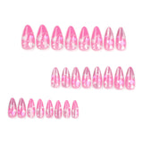 24pcs/Set Heart Starburst Cat Eye Press-On Nails