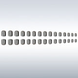 24pcs/Set Gray Cat Eye Press-On Nails