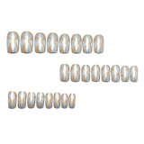 24pcs/Set Geometric Stripes Press-On Nails