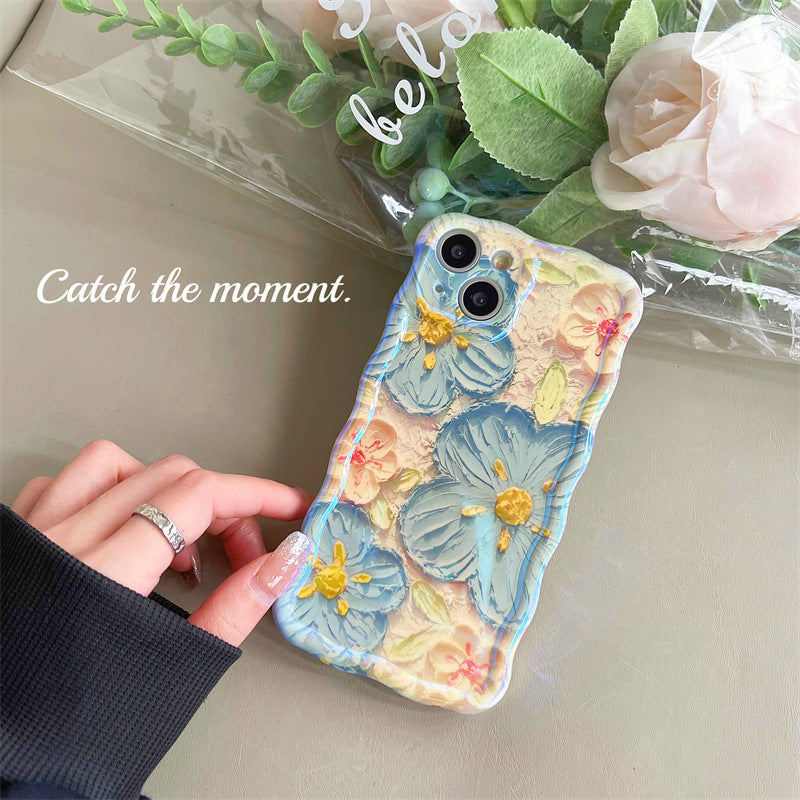 3D Oil Painting Flowers iPhone Case