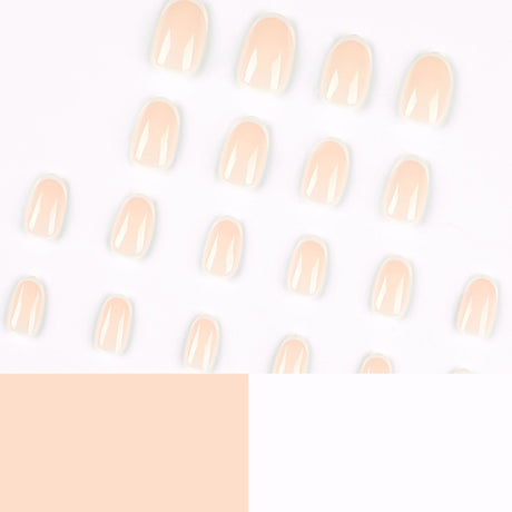 24pcs/Set Minimalist White French Press-On Nails