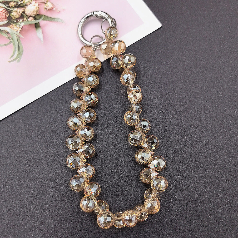 Crystal Teardrop Bead Charm Keychain & Phone Strap