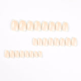 24pcs/Set Minimalist White French Press-On Nails
