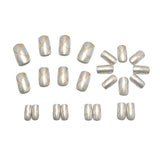 24pcs/Set Geometric Stripes Press-On Nails