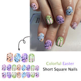24pcs/Set Speckled Eggshell Bunny Press-On Nails