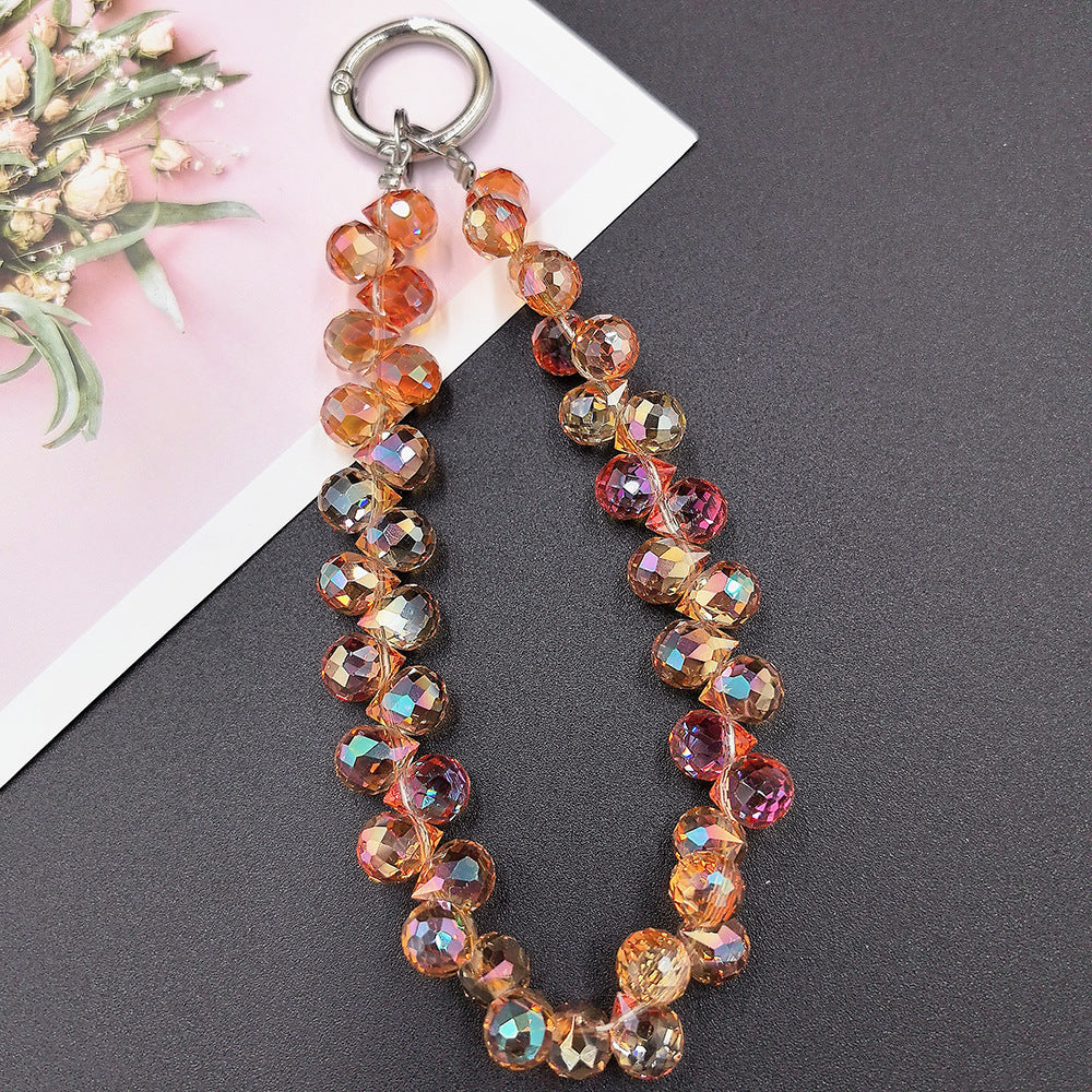 Crystal Teardrop Bead Charm Keychain & Phone Strap