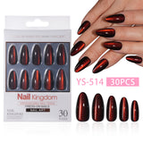 32pcs/Set Cat Eye Press-On Nails