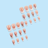 24pcs/Set Plum Blossom Press-On Nails