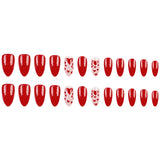 24pcs/Set Heart Glitter Press-On Nails