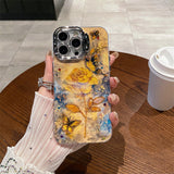 Yellow Rose Camera Lens Stand iPhone Case