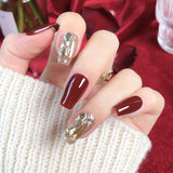 10pcs/Set Red Press-On Nails