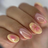 24pcs/Set 3D Floral Press-On Nails