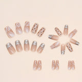 24pcs/Set French Sparkle Press-On Nails