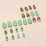 24pcs/Set Ladybug French Tip Press-On Nails