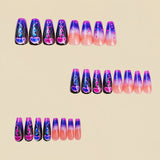 24pcs/Set Colorful Ocean Jellyfish Press-On Nails