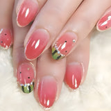 24pcs/Set Watermelon Pattern Press-On Nails