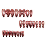 24pcs/Set Pink Chrome Press-On Nails