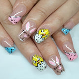 24pcs/Set Easter Pink Bunny Press-On Nails