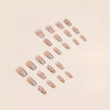 24pcs/Set French Sparkle Press-On Nails