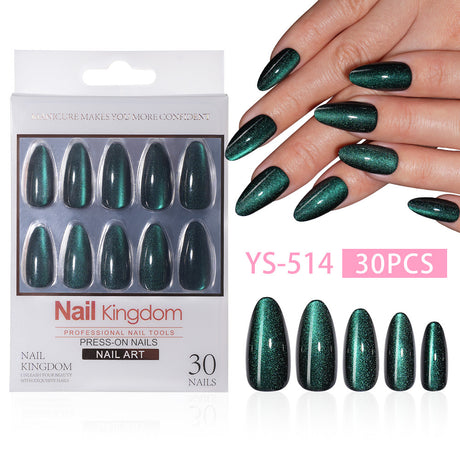 32pcs/Set Cat Eye Press-On Nails