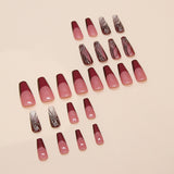 24pcs/Set Linear Patterns Press-On Nails