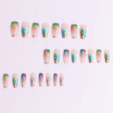 24pcs/Set Underwater World Marine Creatures Press-On Nails