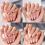 24pcs/Set Classic French Style Almond Press-On Nails