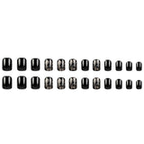 24pcs/Set Black Butterfly Press-On Nails