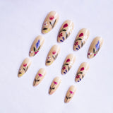 24pcs/Set Fresh Floral Press-On Nails